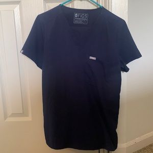 Lightly worn Navy fig scrubs, top and bottom